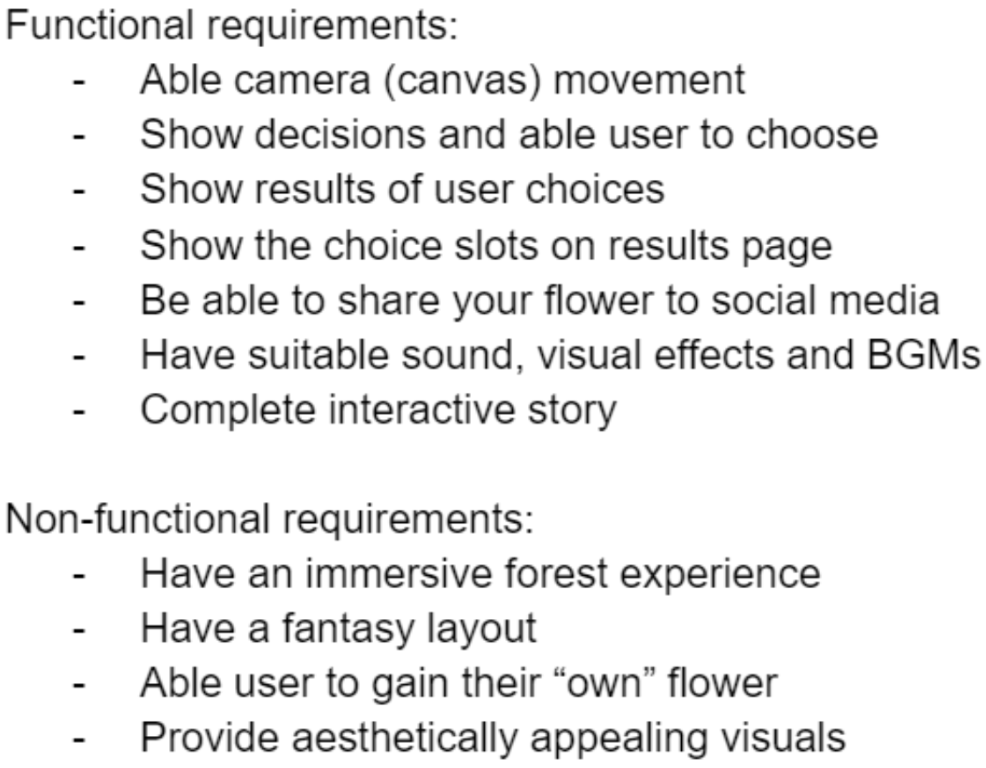 Functional and nun-functional requirements